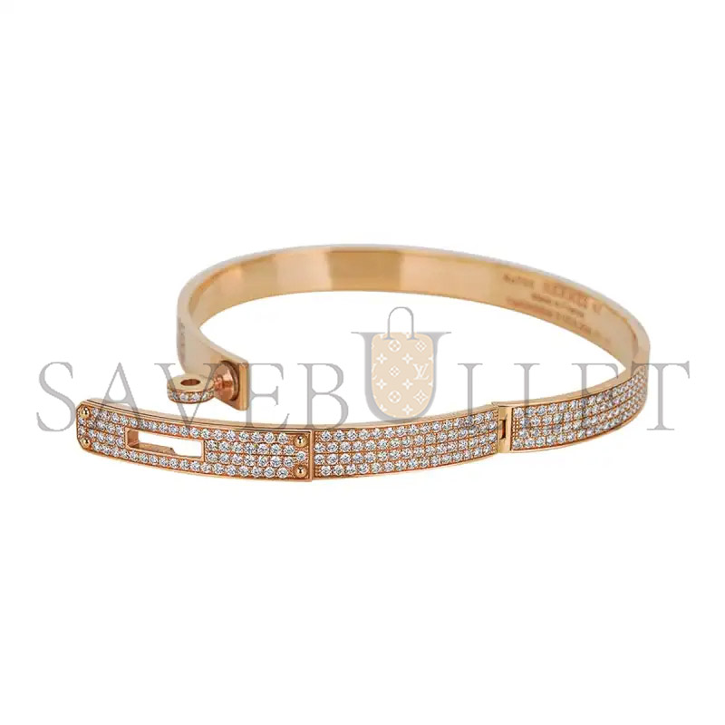 h**mes kelly Di*m*nd bracelet model in 18k yellow gold with